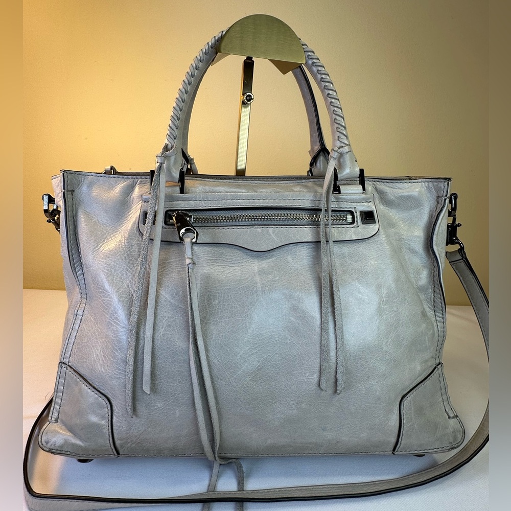 Rebecca Minkoff Light Gray Leather Tote Bag